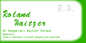 roland waitzer business card